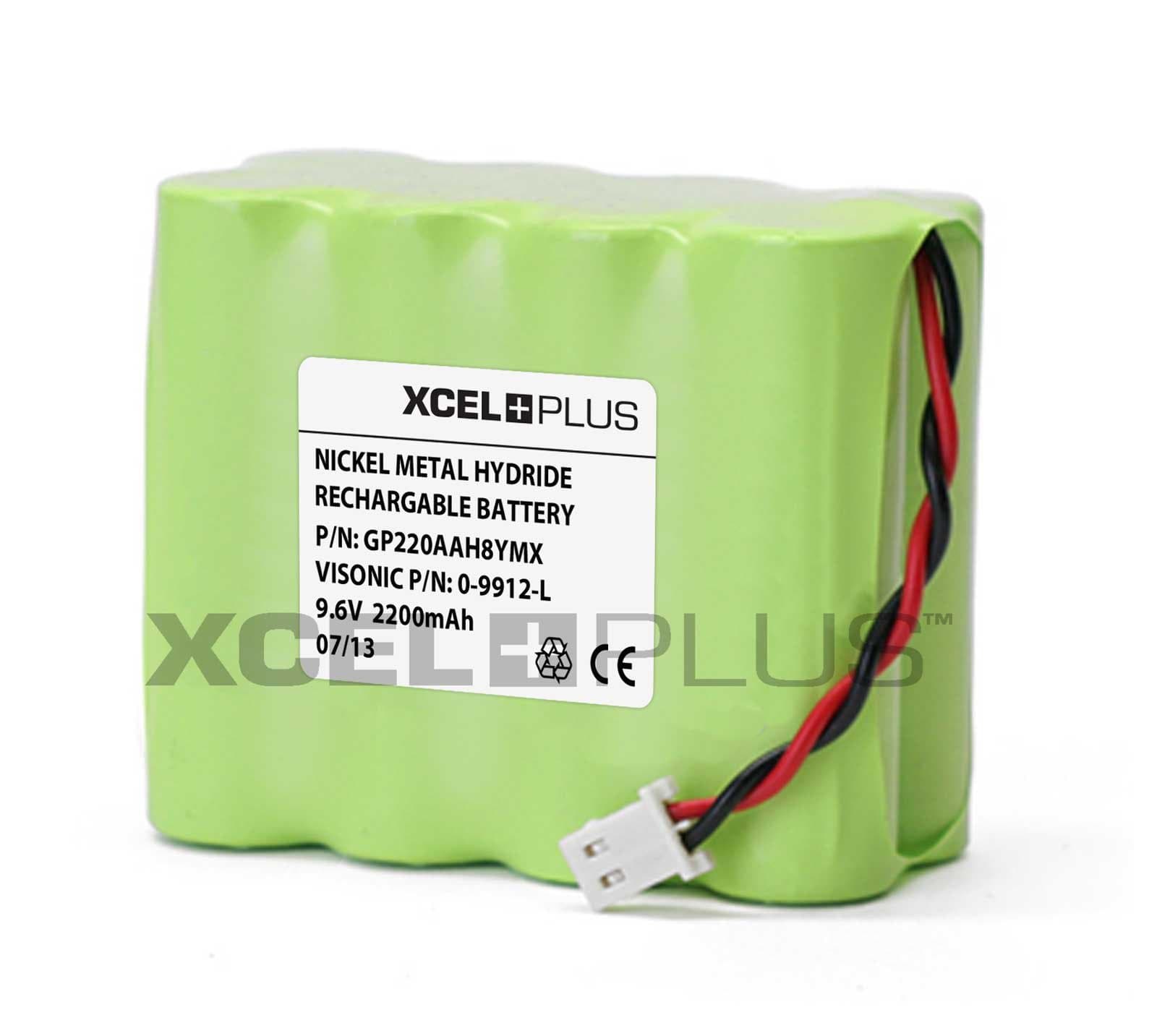Visonic 1300mAh Powermax+ Plus 9.6V Alarm Panel Battery 0-9912-L