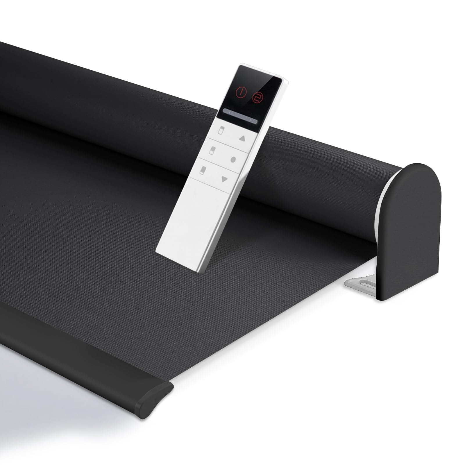 ZSHINE Motorized Blackout Window Blinds Customize Width (23-95 Inches) Remote Control Wireless and Rechargeable Window Roller Shades for, Home, Office, Hotel, Club, Restaurant and Cinema… (82010M)