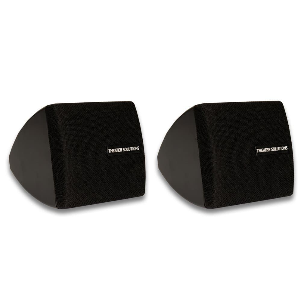 Theater Solutions TS30B Mountable Indoor Speakers Black Bookshelf Pair