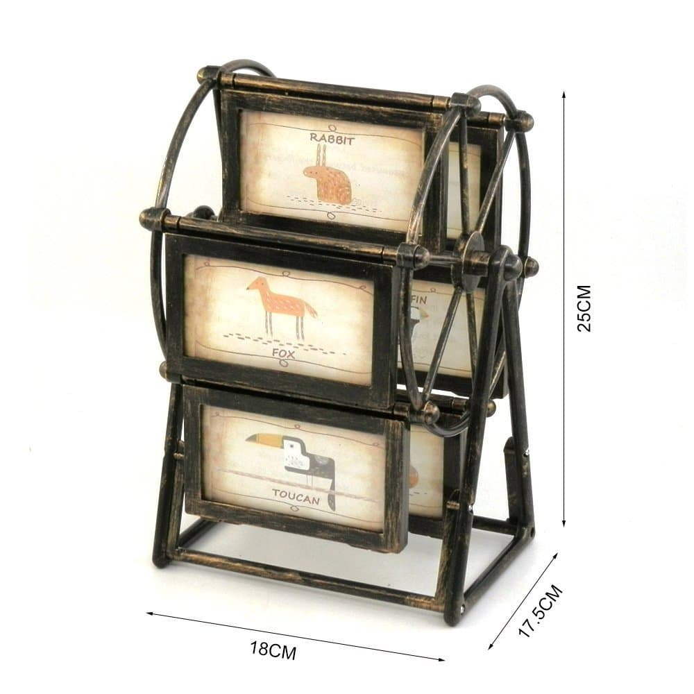 Baidecor Rotating Ferris Wheel 4" Photo Frame Table Decoration