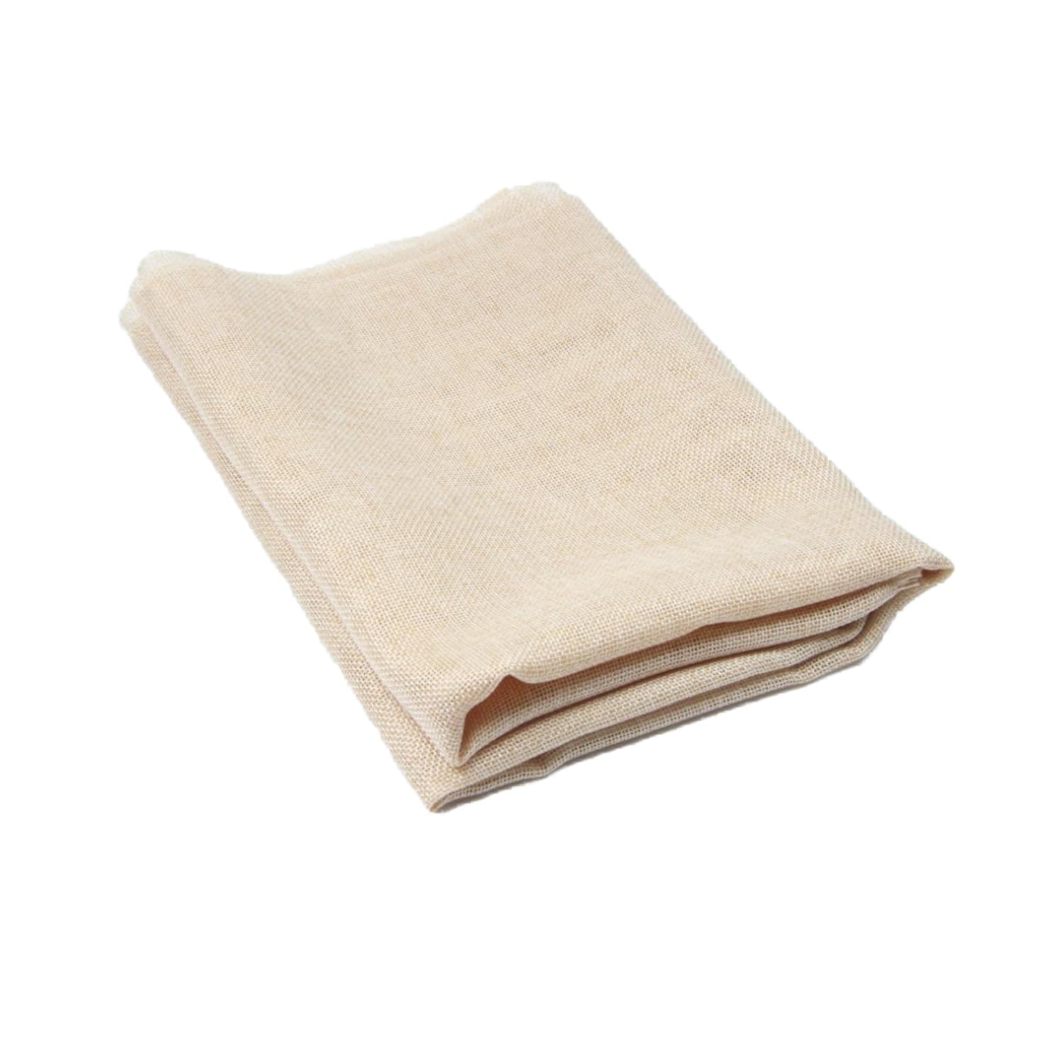 Flushbay Speaker Grill Cloth Linen Speaker Fabric Protective Dustproof Mesh Cloth Stereo Fabric Replacement for Home Stage Speakers, Media Cabinet, KTV Box-Two Layers(50 * 146cm-Beige)