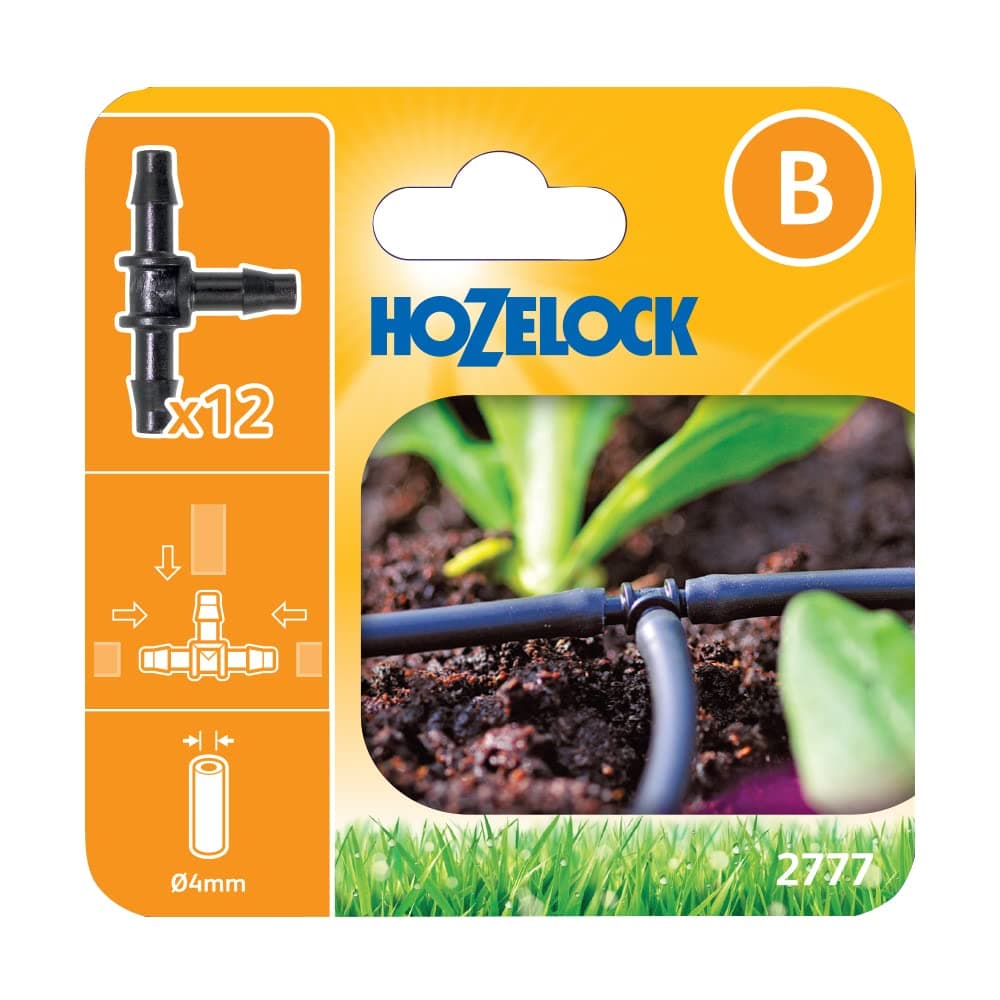 Hozelock T Piece Connectors 4mm (12 pack)