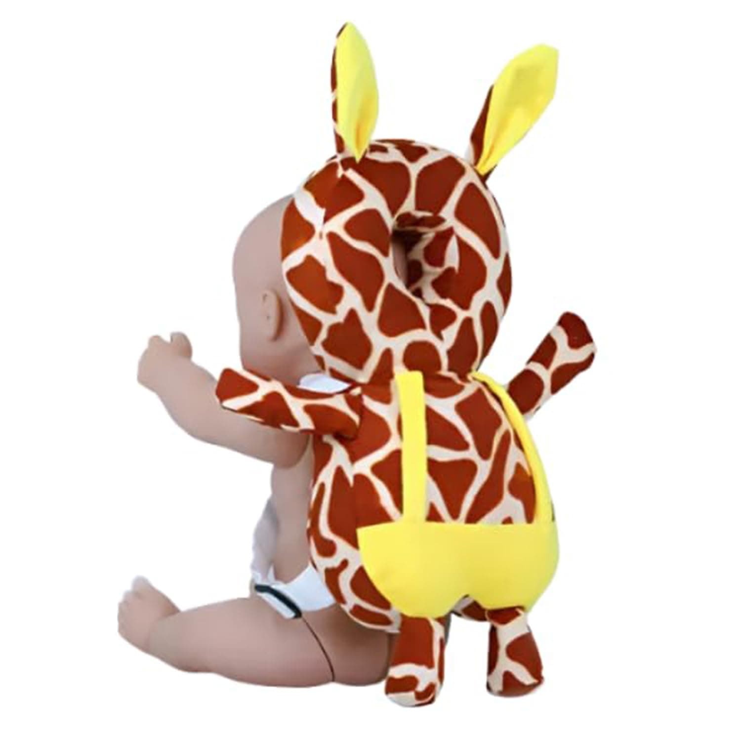 NME COLLECTION Head Protector Cushion Plush Soft Toy Early Learning Toy Fall Protection Helmet Baby Head Protector Child Adjustable Shoulder Strap (Head Protector),Brown