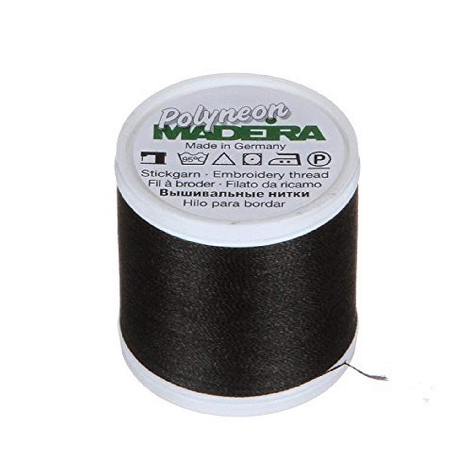 MadeiraPolyneon No 40 Thread, 40wt/135d 440 yd, Black