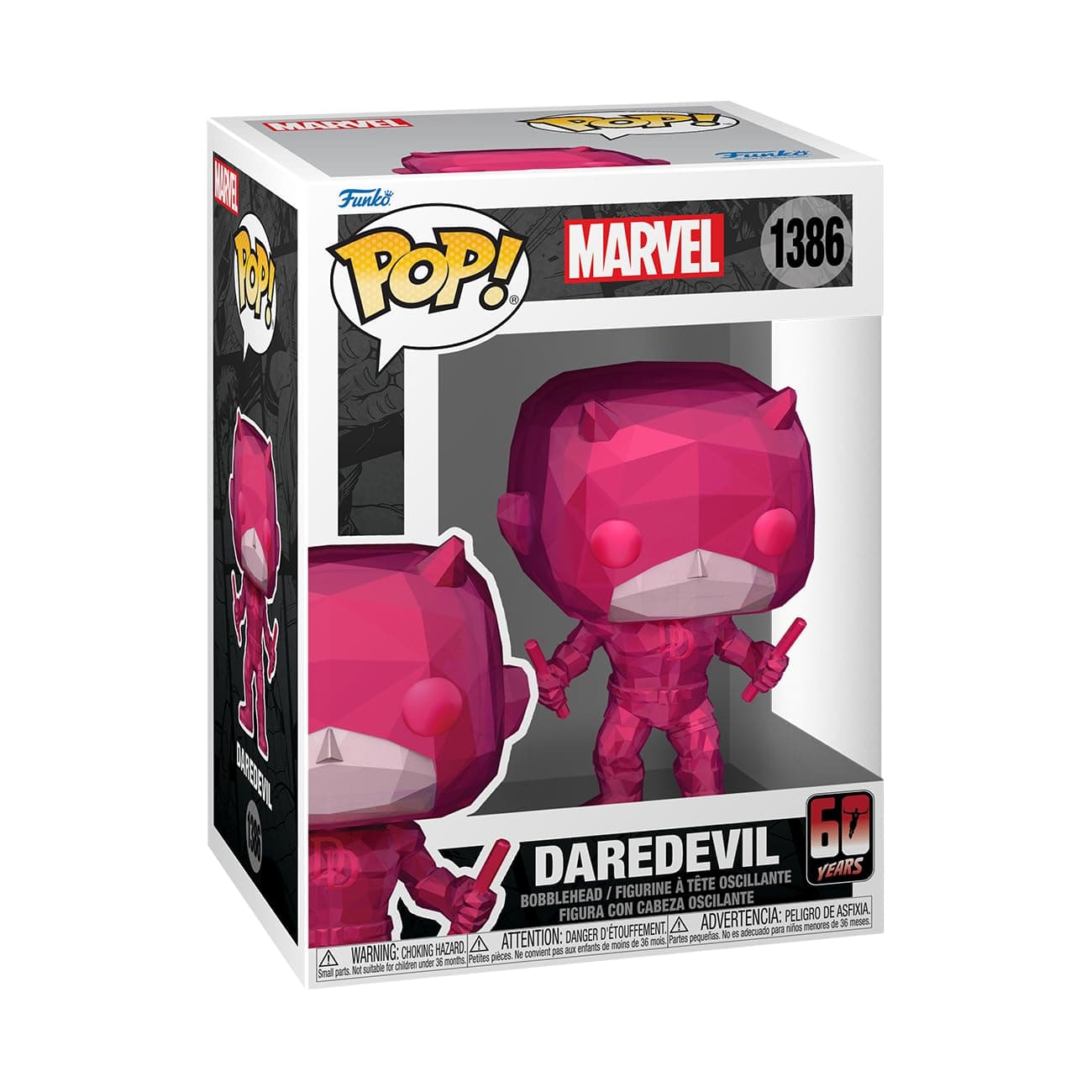 Pop Marvel: Daredevil 60th Anniversary - Daredevil - (Facet) ​ - Marvel Comics - Collectable Vinyl Figure - Gift Idea - Official Merchandise - Toys for Kids & Adults - Superheroes Fans