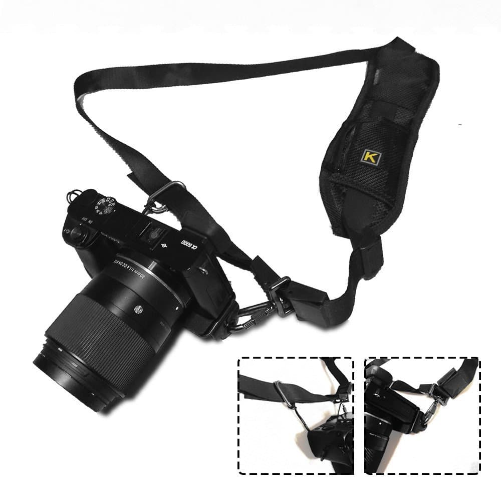 Camera Shoulder Strap Sling Belt, Neck Strap with Quick Release Safety Tether and Leash for Nikon Canon DSLR Cameras