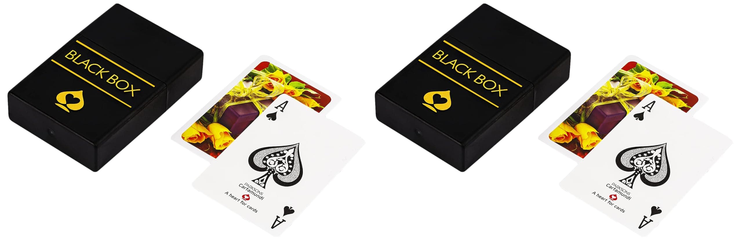 Black Box Premium Plastic Playing Cards with Case, Waterproof, Bridge Size for Kid - Multicolor, Pack of 2