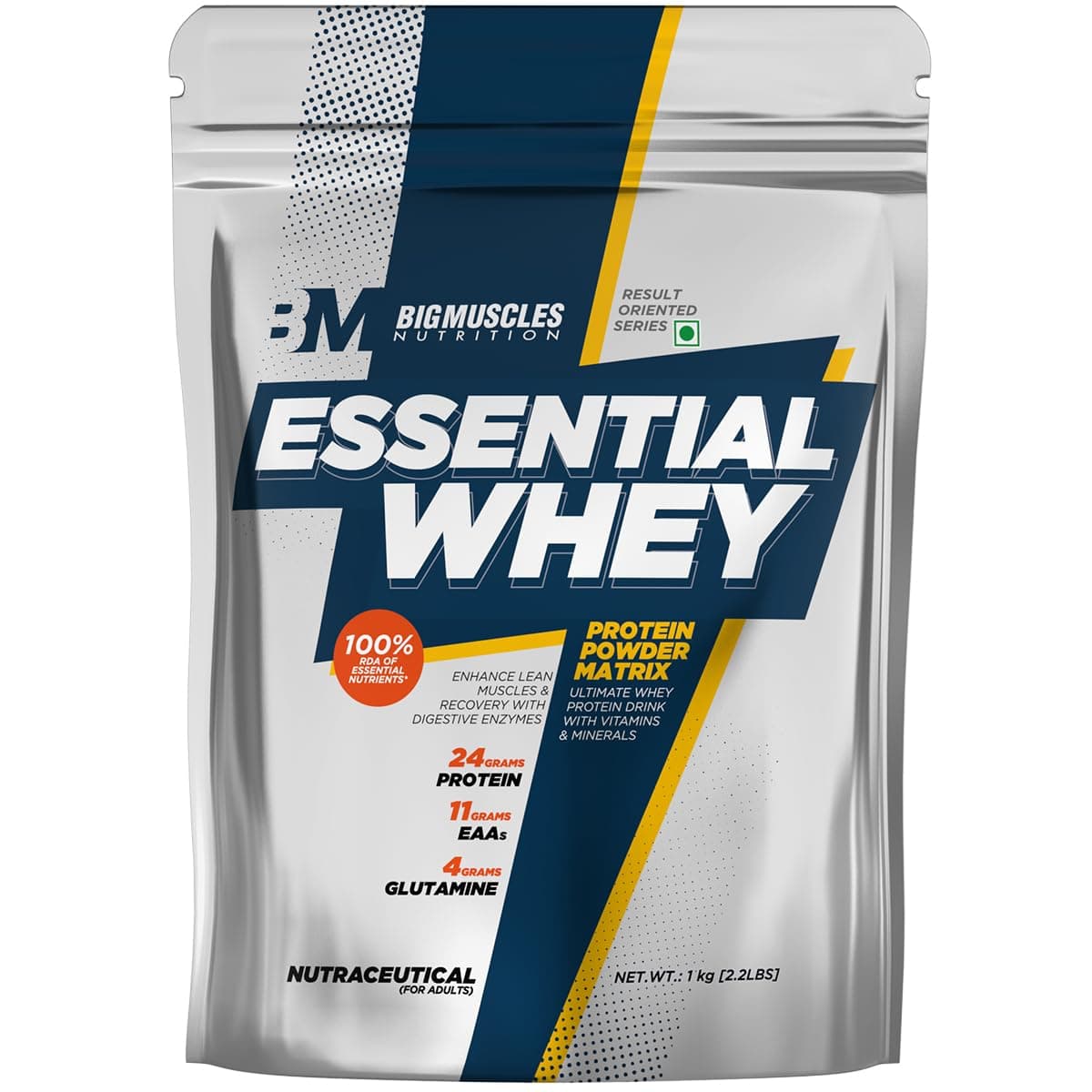 Essential Whey Protein [Dutch Chocolate]|24 G Protein/Serving With Digestive Enzymes,Vitamin & Minerals|Improved Strength,Faster Recovery & Muscle Building,1000 Grams