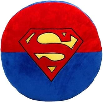 Aroma Brand - Fruit and Cartoon Round Foam Pillows / 14 inch/Kids Playing Skin Friendly Head/Back Pillow/Pack of 1 (Super Man)