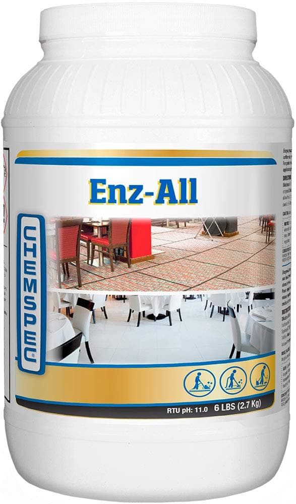 Chemspec ENZ-All – Professional Multi-Purpose Enzyme Traffic Lane Carpet Cleaning Concentrate, 4 pk, 6 lb Jars (C-EA24)