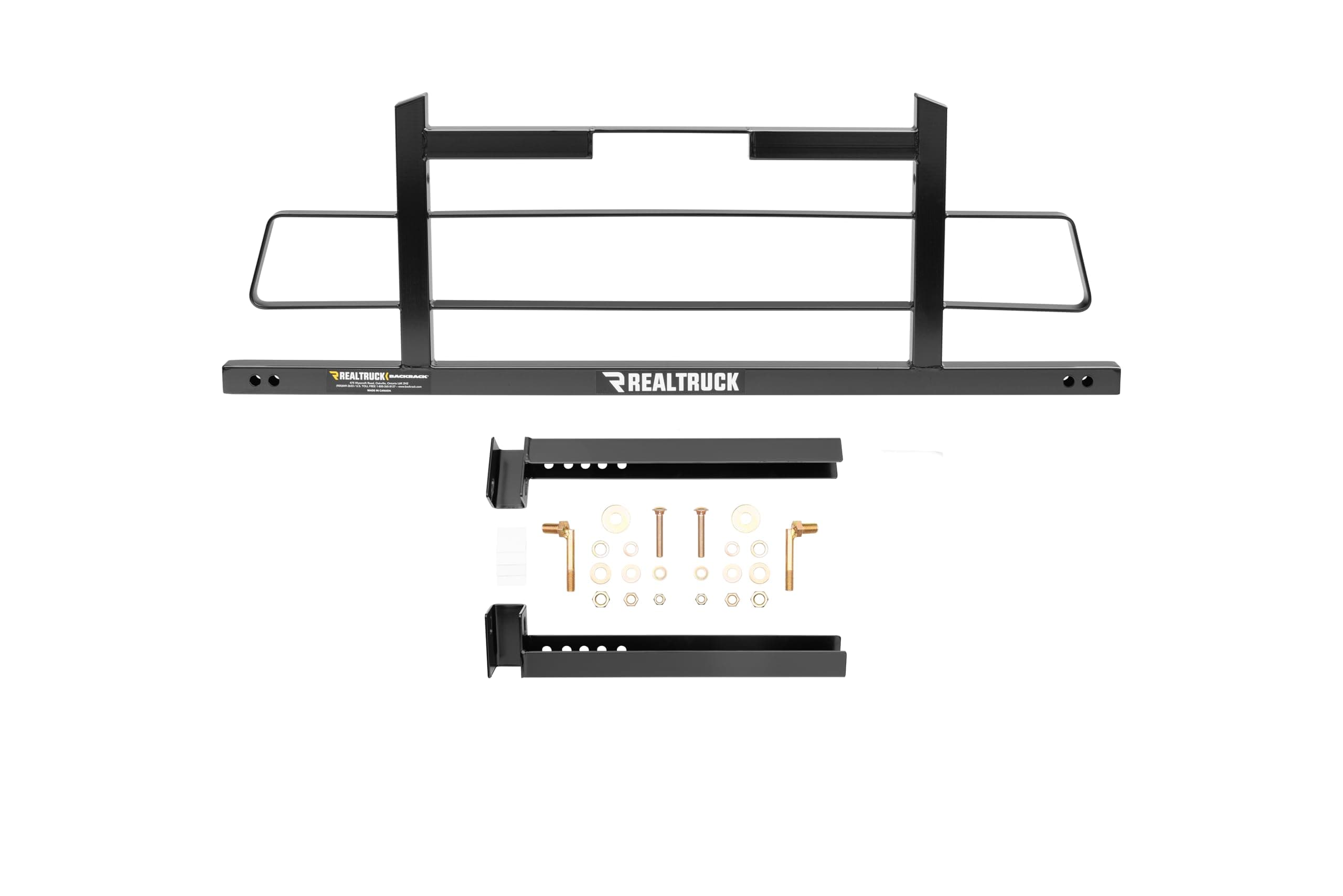 RealTruck BACKRACK Hardware Kit for use w/ 21" Toolbox, Black, No Drill | 30117TB | Fits 2002-2025 RAM 1500/2500/3500 All Beds with RAMBOX Cargo MGMT