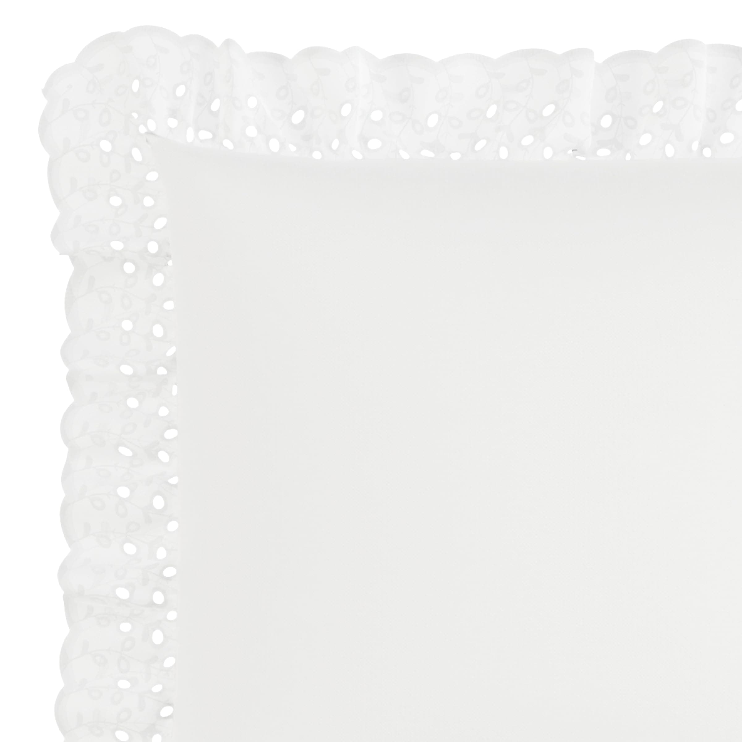 Fresh Ideas Eyelet Ruffled Pillow 2 Pack Sham King, White