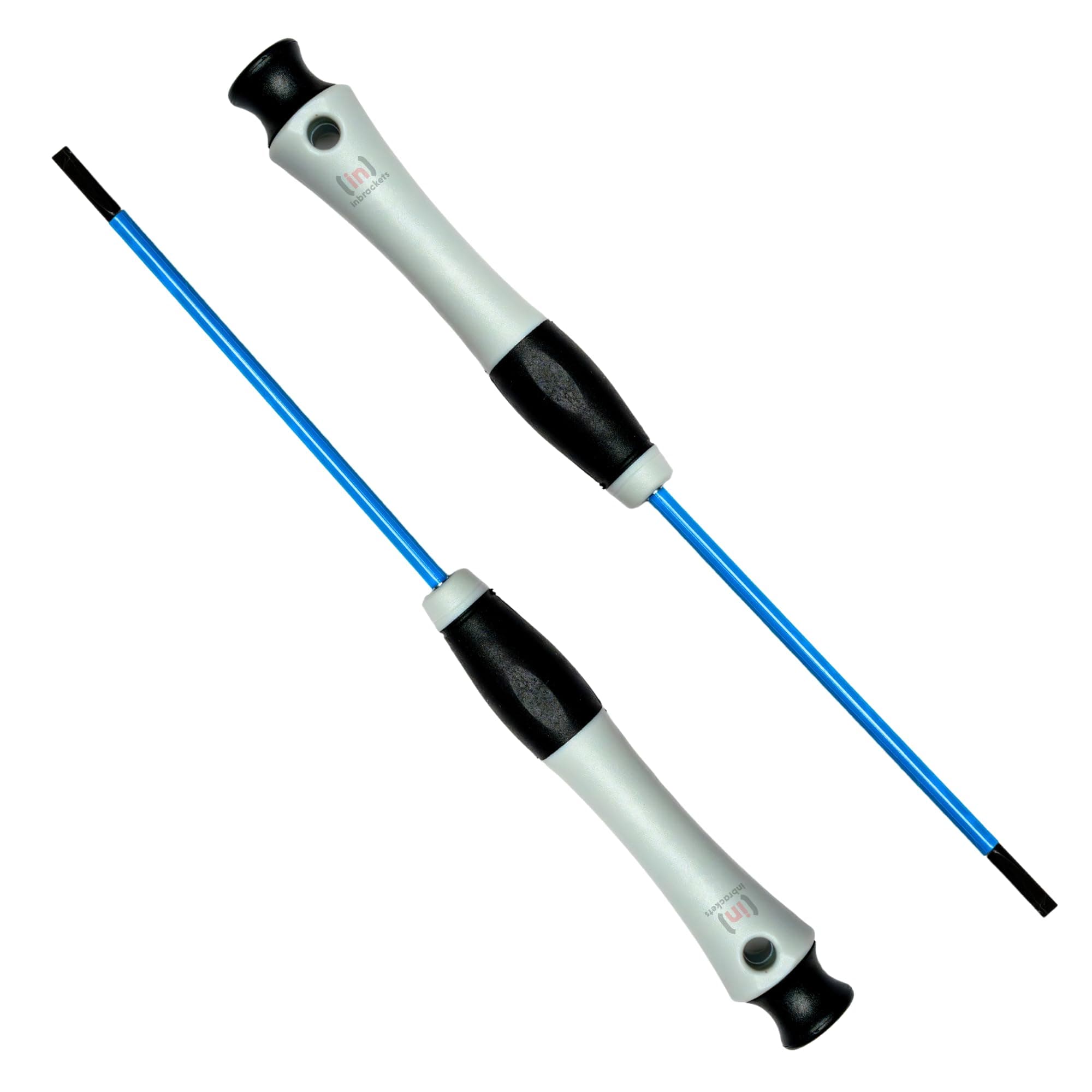 Professional Insulated Terminal Screwdriver Set - 2-Pack 3.5mm x 100mm Slotted Precision Screwdrivers for Electricians and DIY