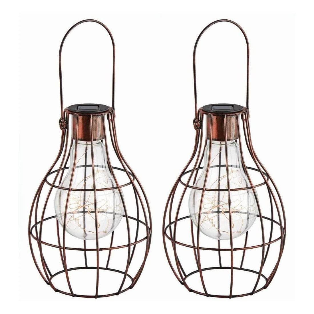 Eureka Large Firefly Lantern, Set of 2 | Solar Powered Garden Light, Automatically Illuminates at Dusk | Outdoor Garden Decoration, Solar Light