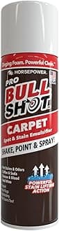 Horsepower Bull Shot Carpet Spot & Stain Remover, AS SEEN ON TV, Made In USA, Just Point & Spray, Stain-Lifting Foam-Action, Pet Stains & Odors, Coffee, Soda, Wine, Grease, New & Old Stains & More