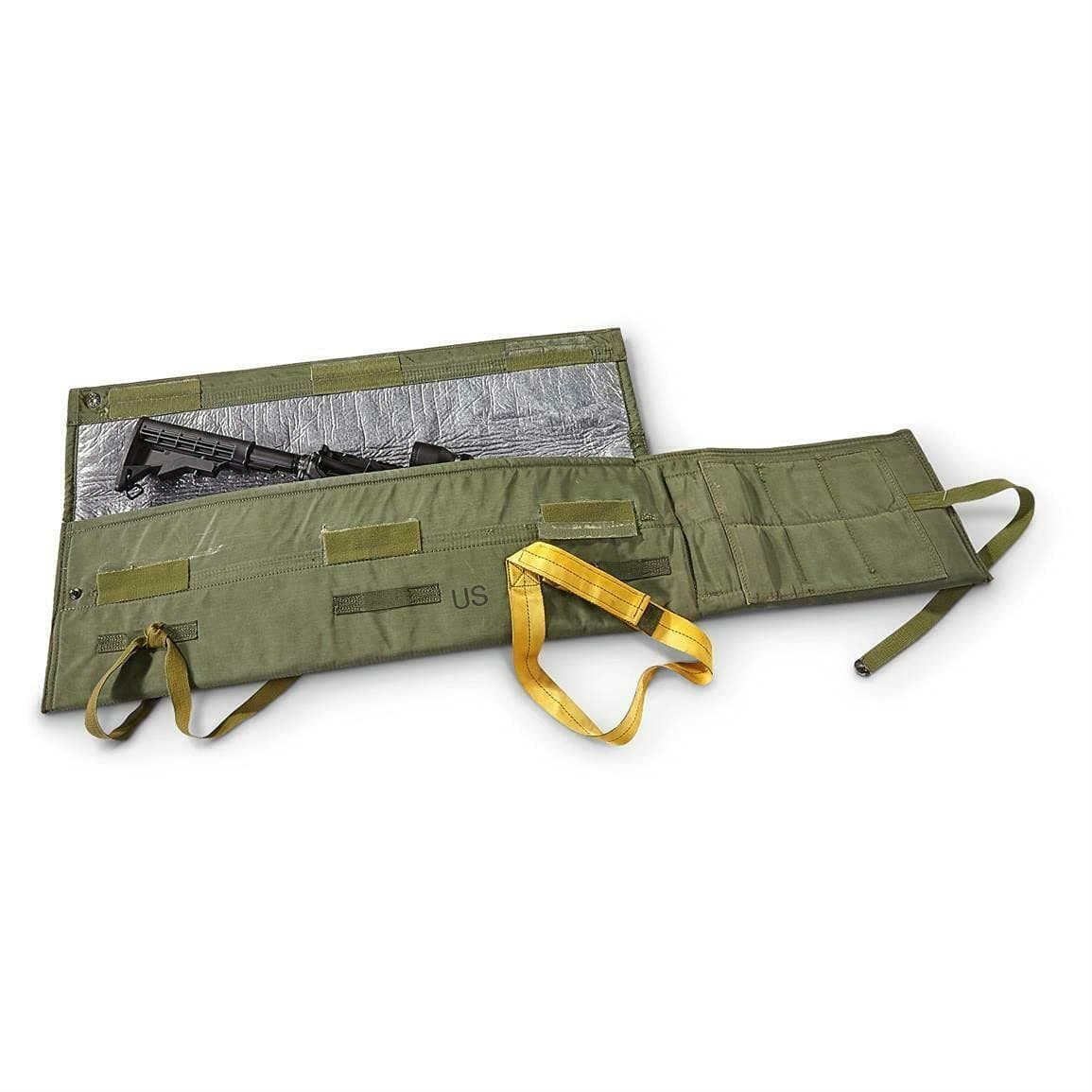 GI Parachutist's Individual Weapon Case, Rugged Nylon Lined with Felt and Wool