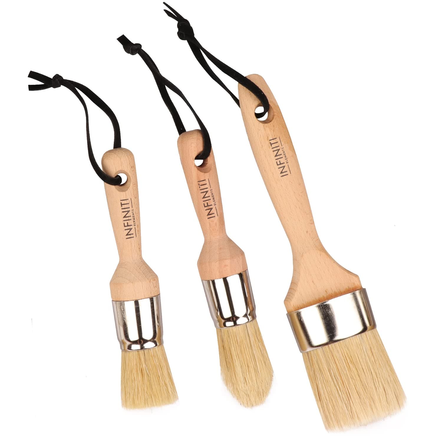 2 PC Small Super Coverage !!!! Professional Chalk and Wax Paint Brush !!! DIY Painting and Waxing Tool | Natural Bristles | Home Décor, Wood Projects, Furniture, Stencils | Reusable