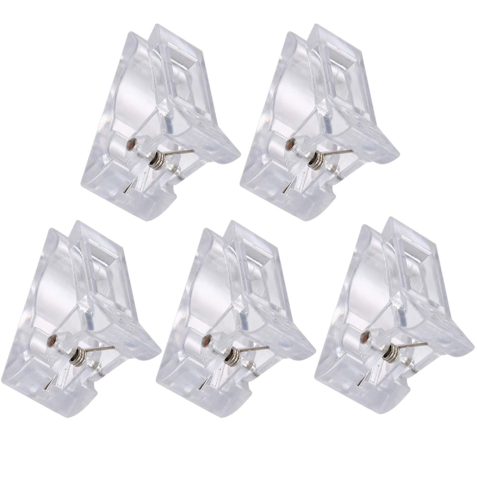 5Pcs Nail Tips Clips Quick Building Clips Finger Extension UV LED Builder Nail Gel Assistant Manicure Tool Nail Crystal Set Clip Crystal Extension Glue Set Clip