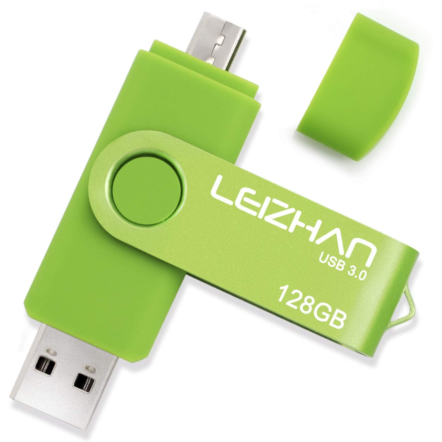 - leizhan 128GB Micro USB OTG Flash Drive Micro Pen Drive Smartphone Thumb Drive Pendrive USB 3.0 Memory Stick - Green