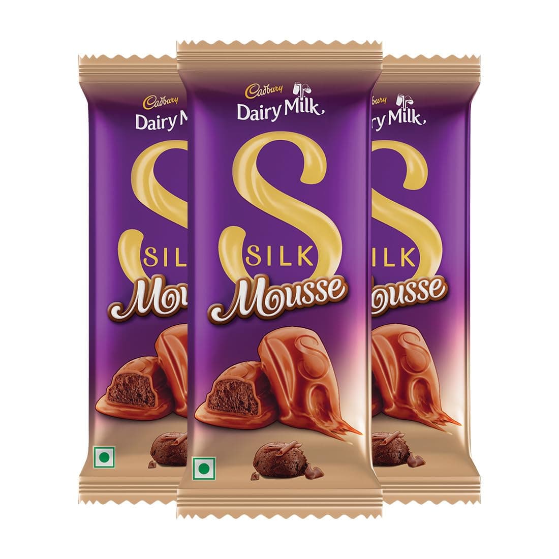 Cadbury Dairy Milk Silk Mousse Chocolate Bars, 110 g (Pack of 3)