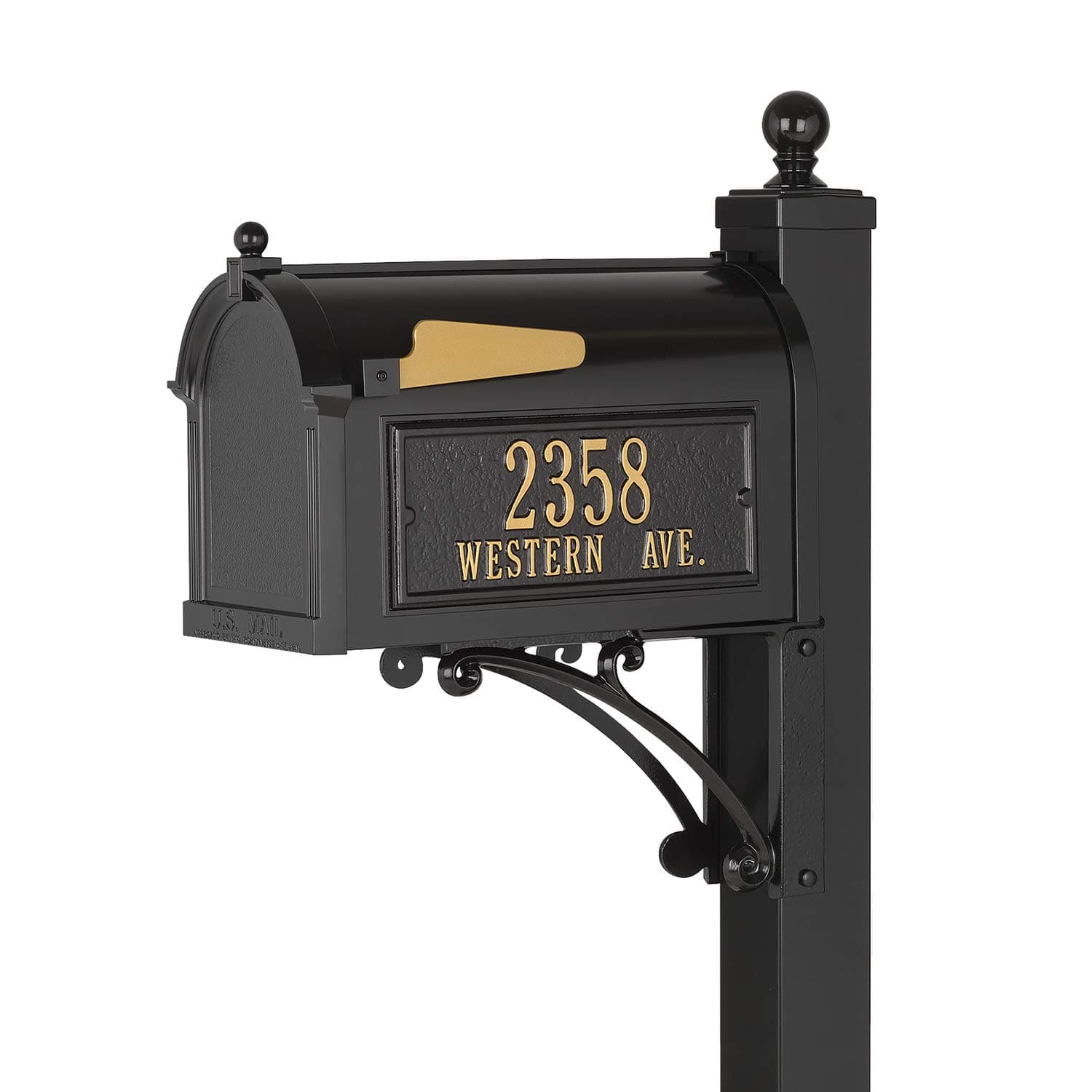Products 16536 Deluxe Mailbox Package, Black