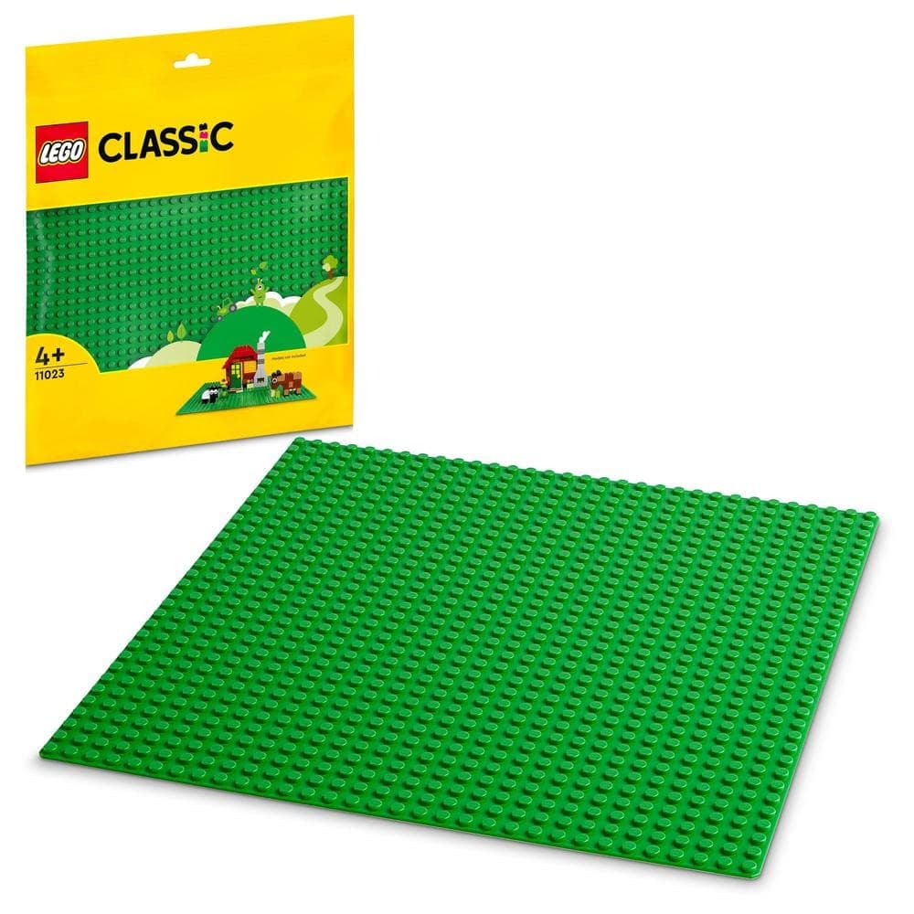 11023 Classic Green Baseplate, Square 32x32 Stud Building Grass Base, Build and Display Board Set