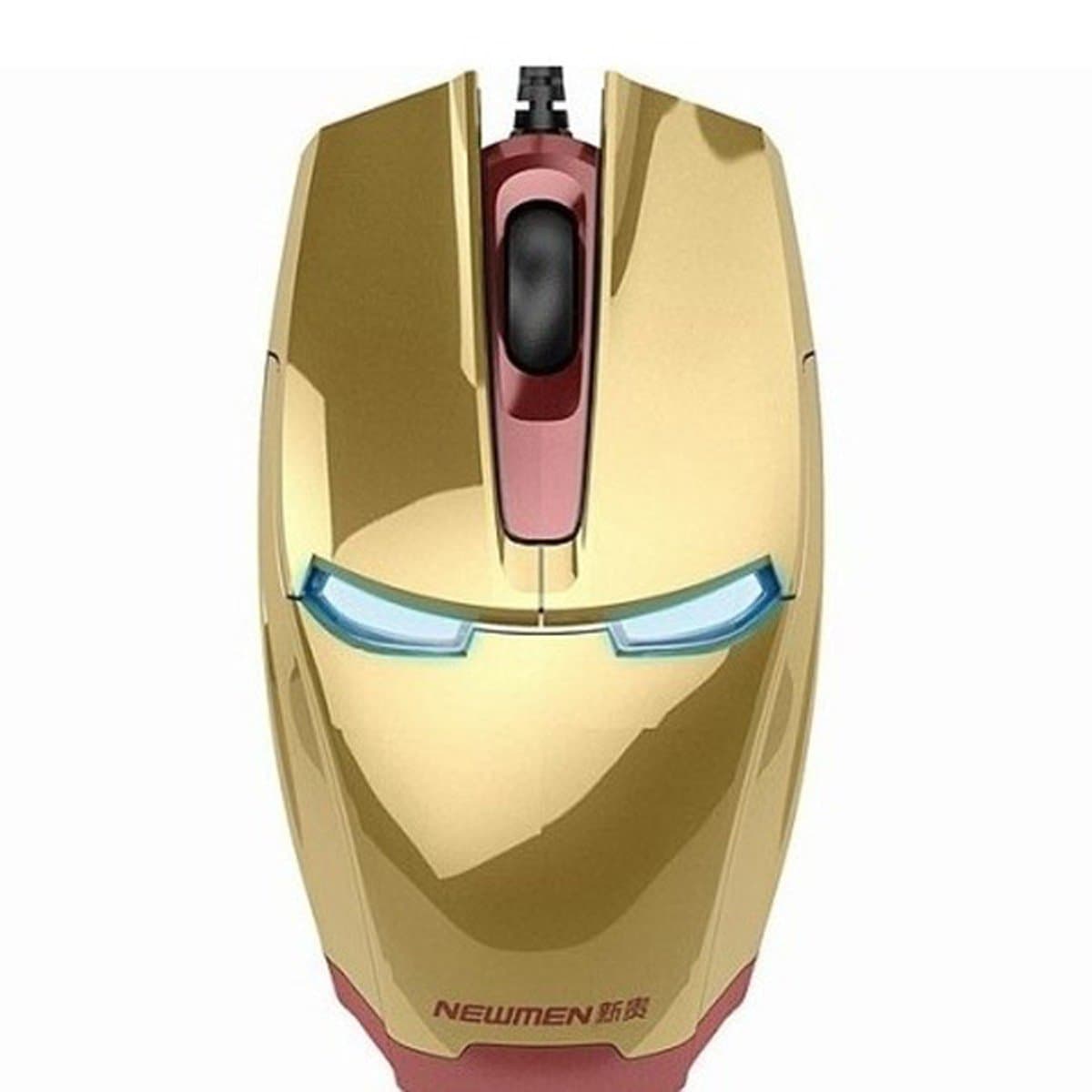 Newmen 1000dpi Wired Gaming USB Optical Iron Mouse with Blue LED Light
