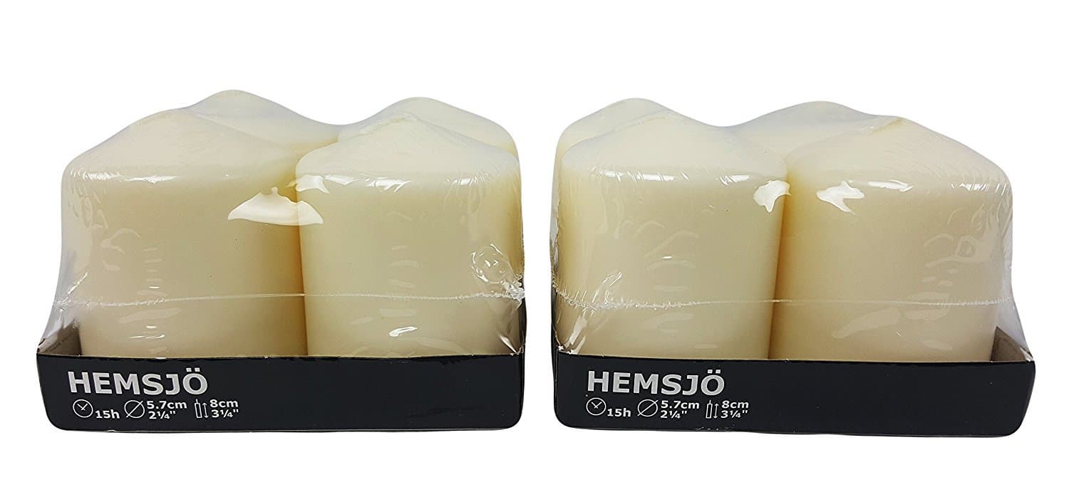 White Pillar Candles 4pk (22) Candles