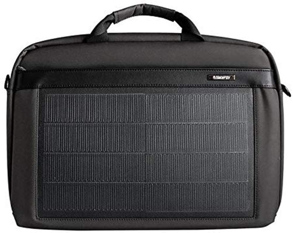 Thin Film Solar Powered 8W Laptop Computer Case Electronics Business Shoulder Bag Notebook MacBook iPad Protective Case with Handle & Accessory Pocket (Black)