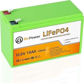 12V 10Ah LiFePO4 Battery,3000+ Deep Cycles Lithium Batteries,Built-in 10A BMS,Perfect for Cyberpower UPS,Fishfinder,Lighting,Power Wheels,Lighting,Lawn Mower