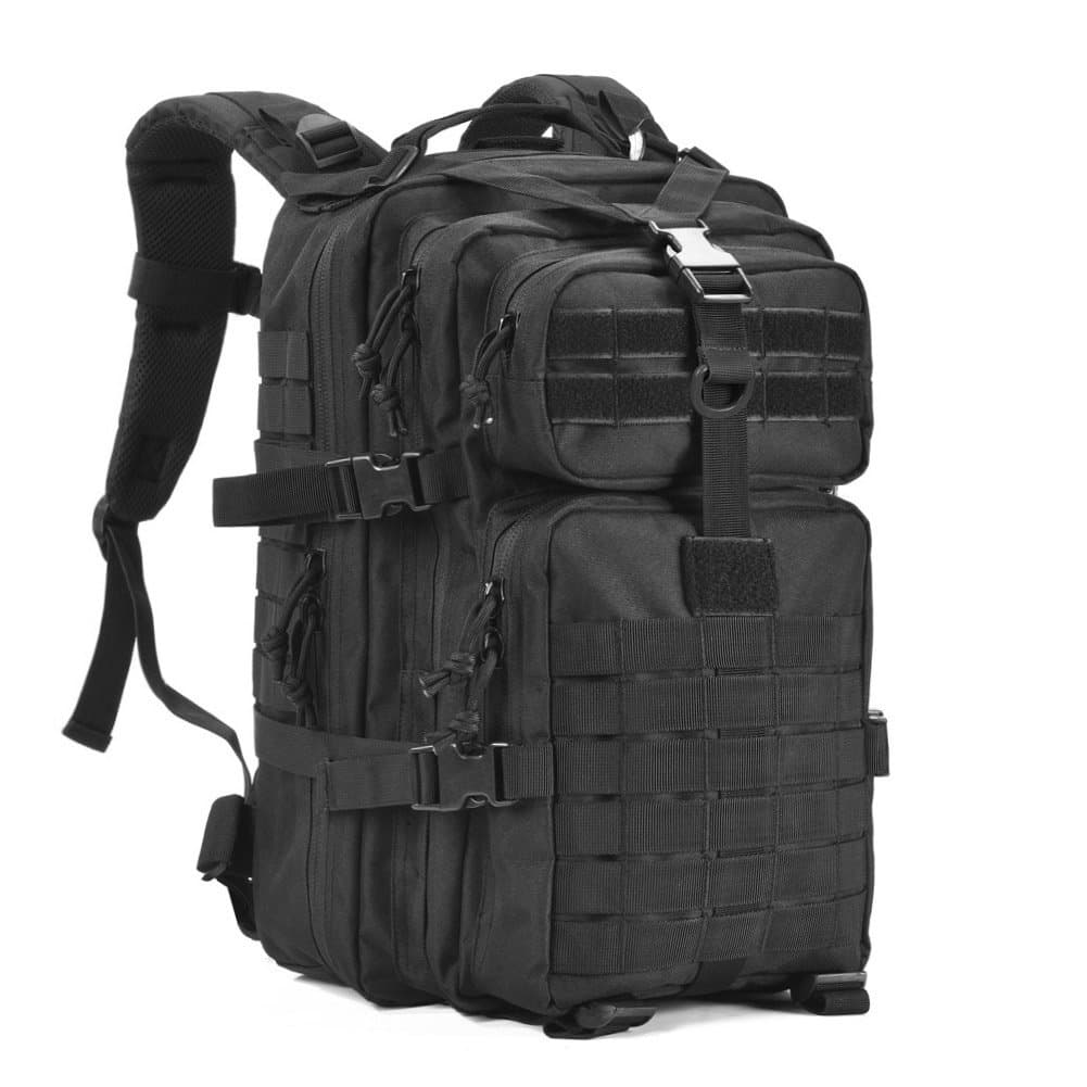 Military Tactical Backpack, Small Army Assault Pack Molle Bug Out Back Bag Backpacks Rucksack Daypack with Tactical US Flag Patch Black