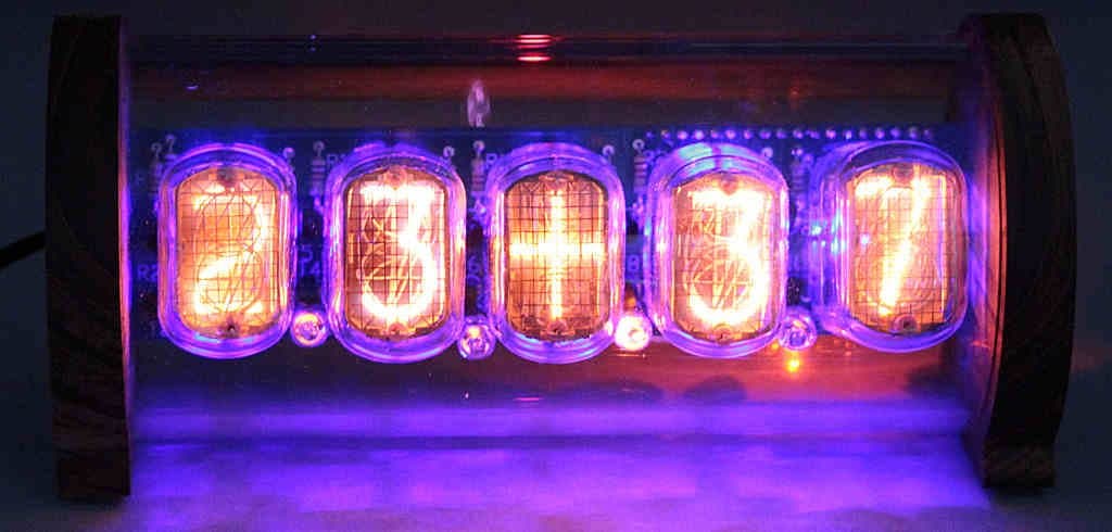 5-tube Nixie Clock V3 (DIY Kit, with Perspex and Teak case)
