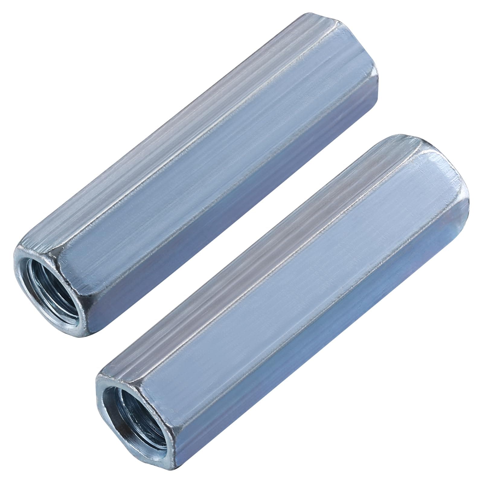 Wensilon(20 pcs)1/4"-20 Coupling Nuts zinc, Extended Hexagon Plated Steel Rod...