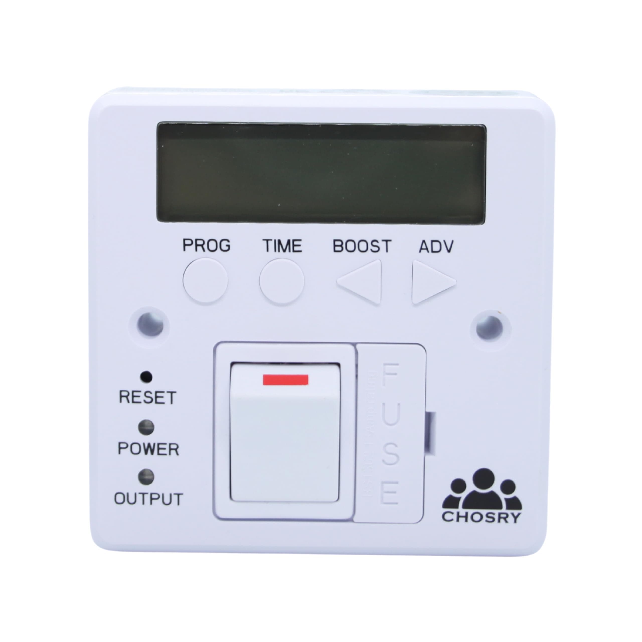 Programmable Fused Spur Timer Switch for electric towel rails, heating, and lighting (7 day, 24 hours) (if showing as unavailable, please visit our store at chosry dot com)