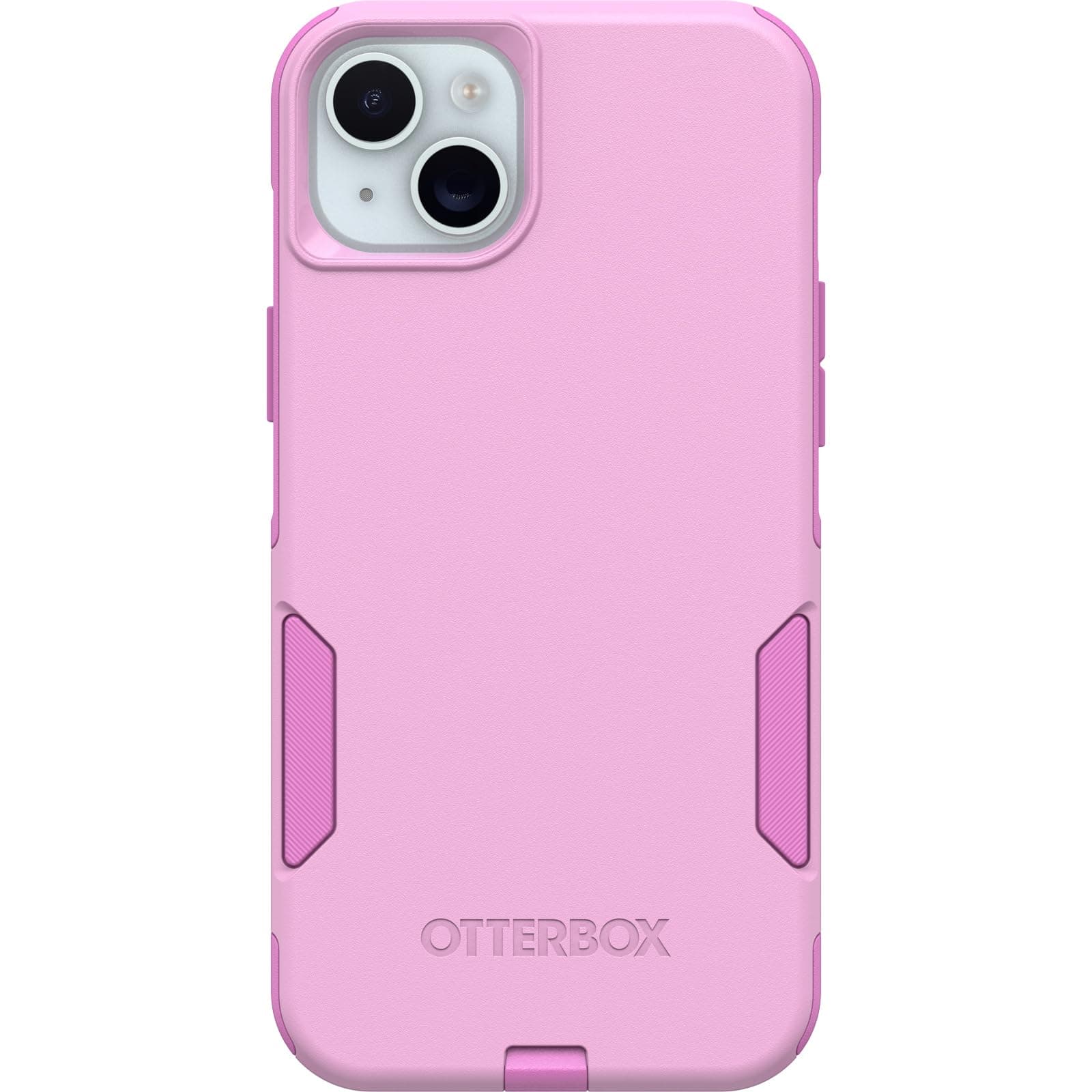 iPhone 15 Plus and iPhone 14 Plus Commuter Series Case - Run Wildflower (Pink), Slim & Tough, Pocket-Friendly, with Port Protection