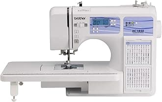 Brother HC1850 Sewing and Quilting Machine, 185 Built-in Stitches, LCD Display, 8 Included Feet