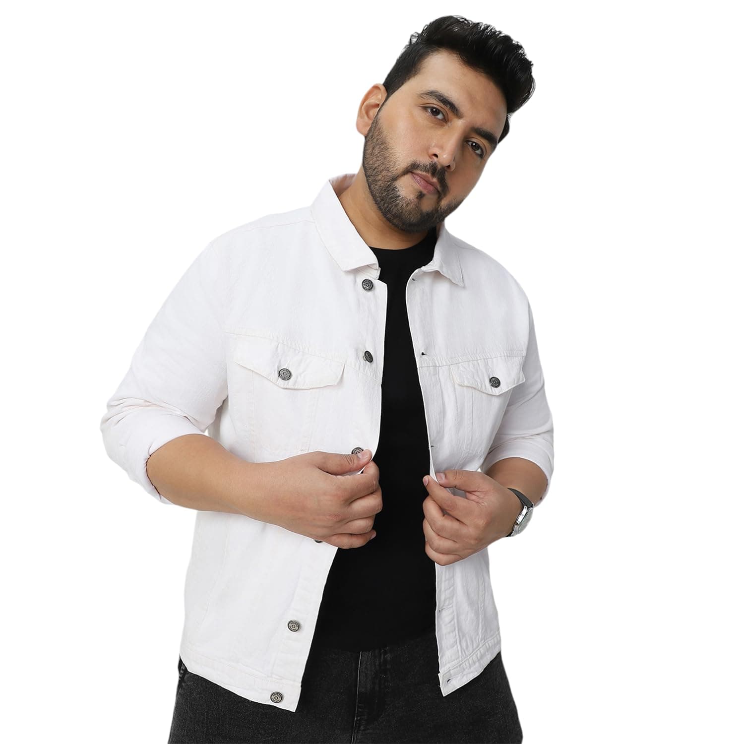 Urbano Plus Men plusjaktp Denim Jacket (pack of 1)