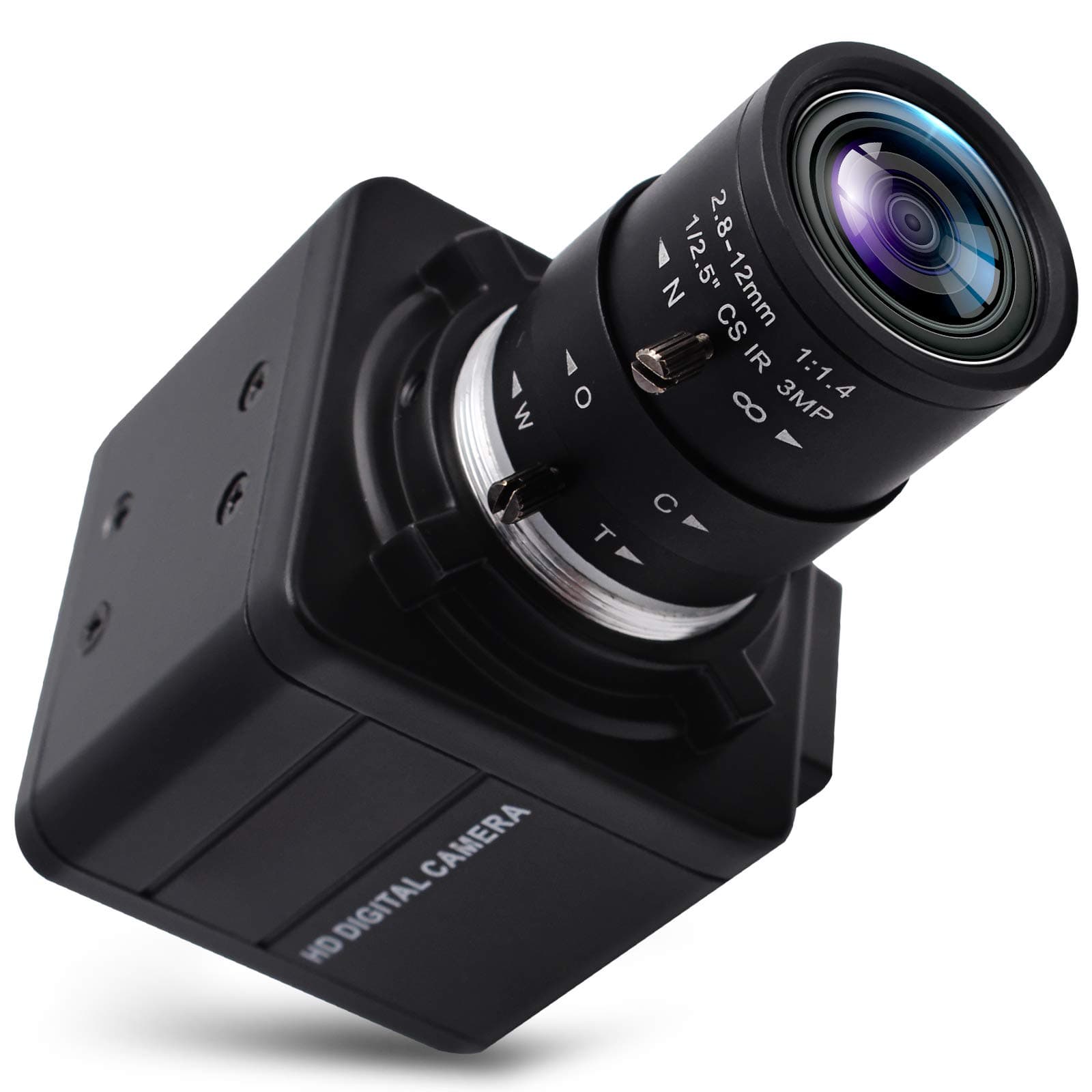 Webcam 4K Ultra HD 2.8-12mm Variable Lens USB Mini Webcam 3840x2160@30fps USB Optical Zoom with Camera IMX317 Sensor Camera USB UVC Conference Webcam for Mac/Window/Linux