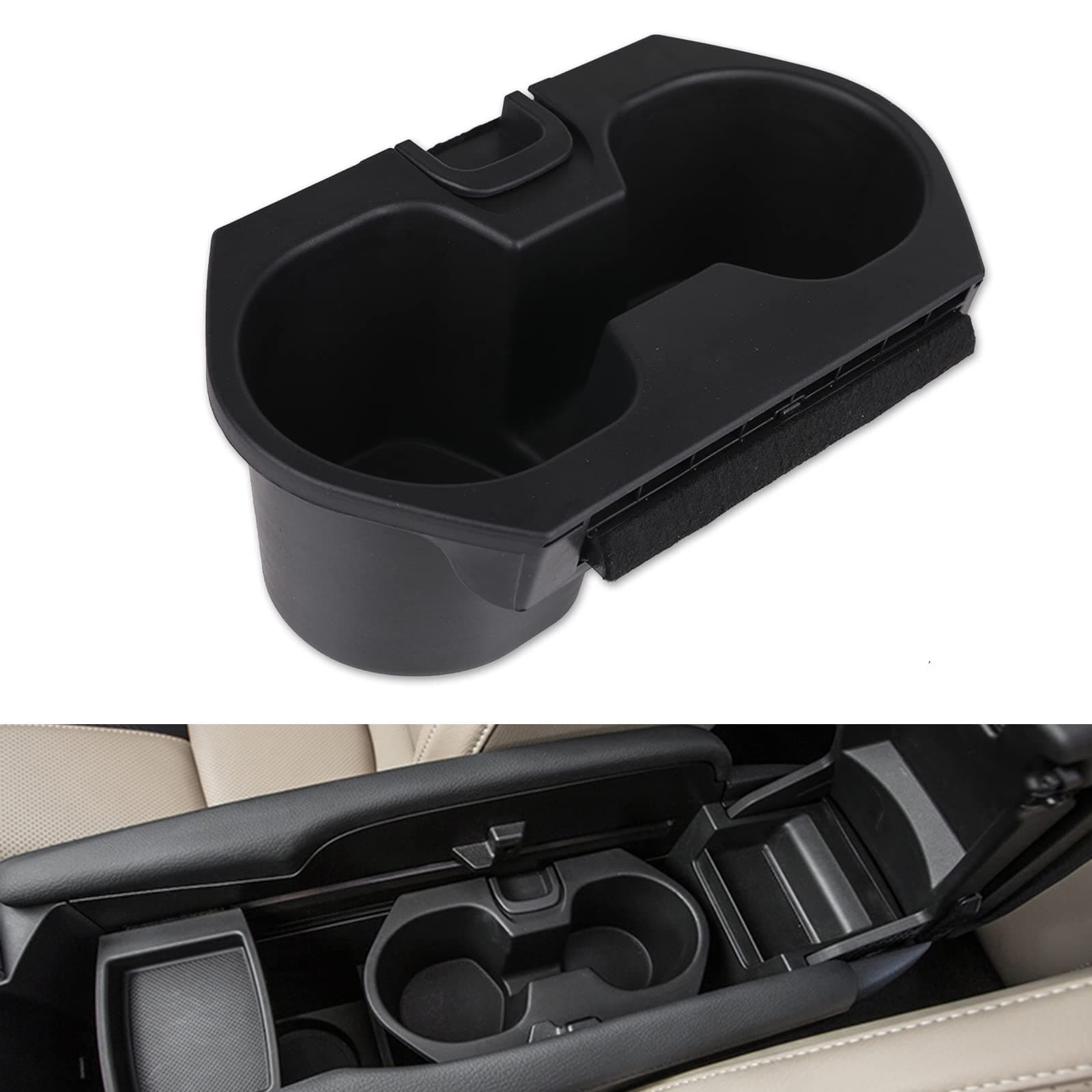 Cup Holder Insert for Honda Civic Cup Holder 2016 2017 2018 2019 2020 2021 Honda Civic Accessories Lx Ex Si Sport Hatchback Center Console Drink CupHolder 83446-TBA-A01ZA
