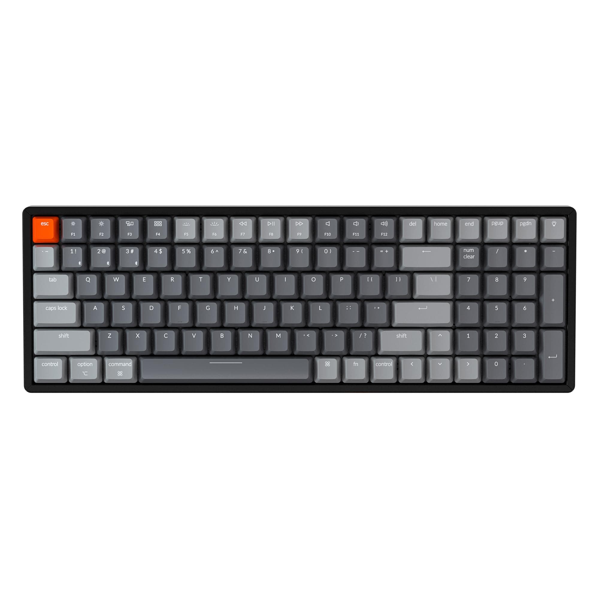 Keychron K4 Wireless Bluetooth/USB Wired Gaming Mechanical Keyboard, Compact 100 Keys RGB LED Backlit Gateron Brown Switch N-Key Rollover, Aluminum Frame for Mac Windows, Version 2