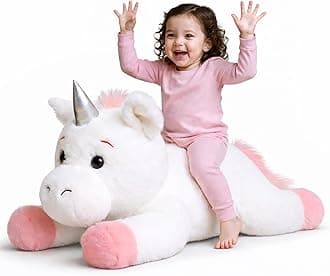 Unicorn Stuffed Animal, Giant 32" Stuffed Plush,Large Soft Plush Unicorn Toy Birthday Holiday Party Gifts for Kids Girls