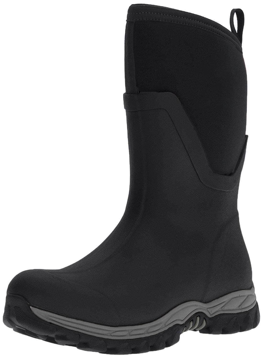 Muck BootsWomen's Arctic Sport Mid Fleece Lined Waterproof Pull on Boot, Black, 8