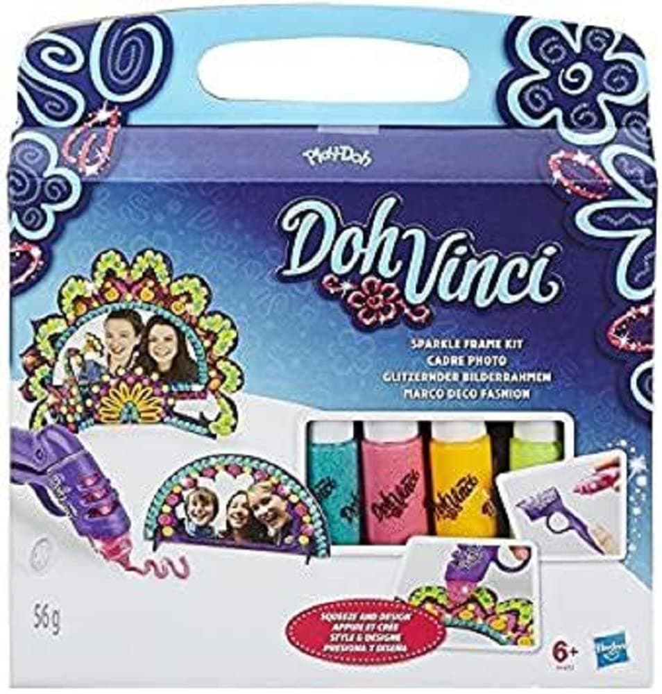 Play-Doh"DohVinci Sparkle Frame Kit (Multi-Colour)