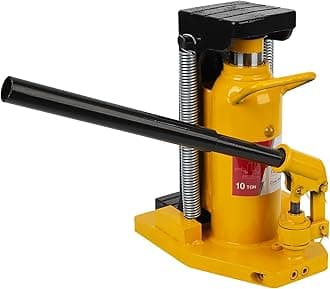 Toe Jack Lift Hydraulic Machine Floor Jack, 5T on Toe Jack Lift, 10T on Top Lift Jack, Car Hydraulic Toe Jack Heavy Duty Truck Travel Trailer Repair with Manual Hand Pump, Lift Capacity 5-10Ton