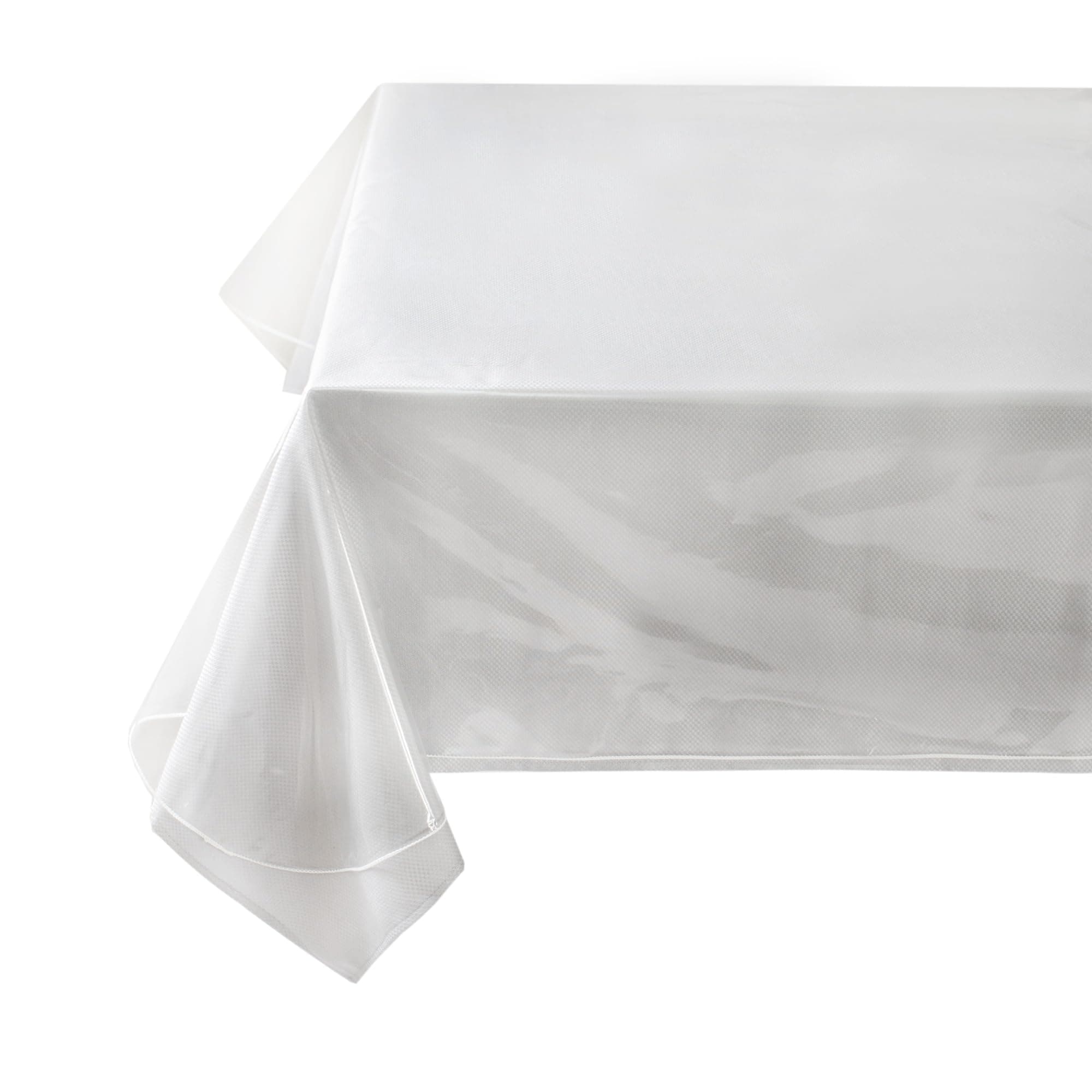 Benson Mills Heavy Duty Clear Plastic 100% Waterproof Tablecloth Protector, Vinyl Table Cloth, Oil Proof Wipe Clean Table Cover for Dining Tables, Parties and School Projects (60" x 108" Rectangular)