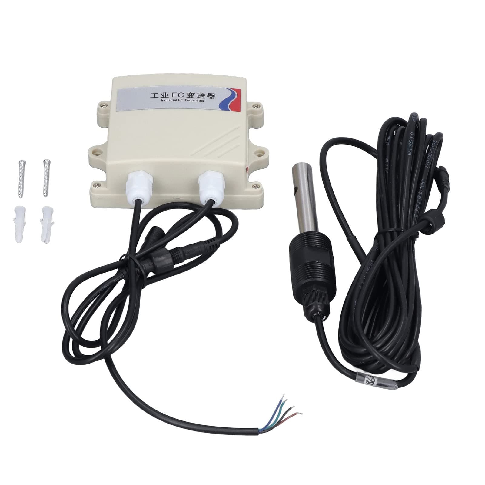 Water EC Transmitter, Water Conductivity Transmitter, DC7‑30V RS485 EC Transmitter with Electrode Water Conductivity Sensor Transmitter for Garden Aquaculture