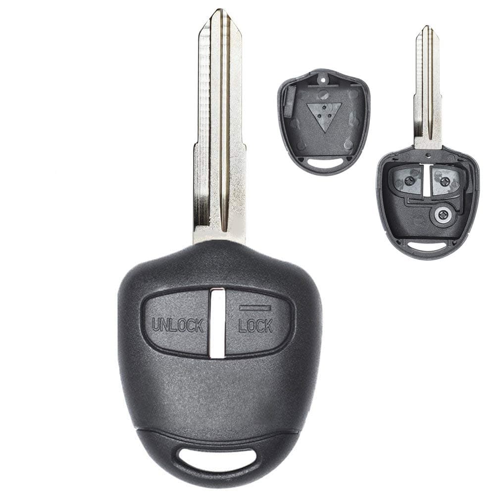 Rubik Replacement Housing Shell Remote Blank Key Case Fob 2 Button For MITSUBISHI Pajero Triton Lancer Evo, Left Blade