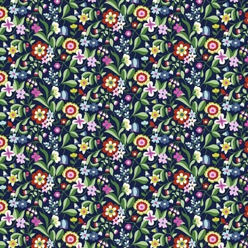 Dashwood Studio Cotton Lawn Fabric Navy - per Meter