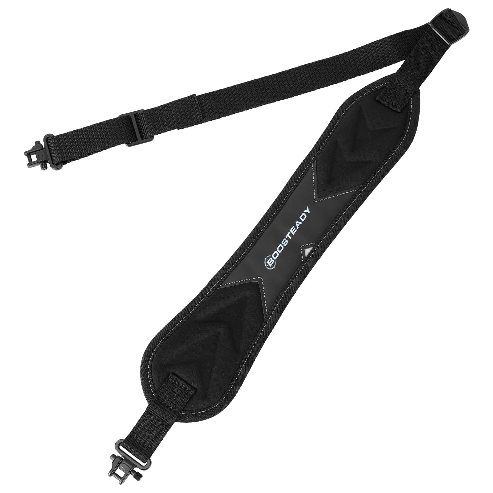 BOOSTEADY Two Point Gun Sling with Shoulder Pad, Gun Strap with Swivel, Non-Slip Backing, 1 Inch Nylon Webbing
