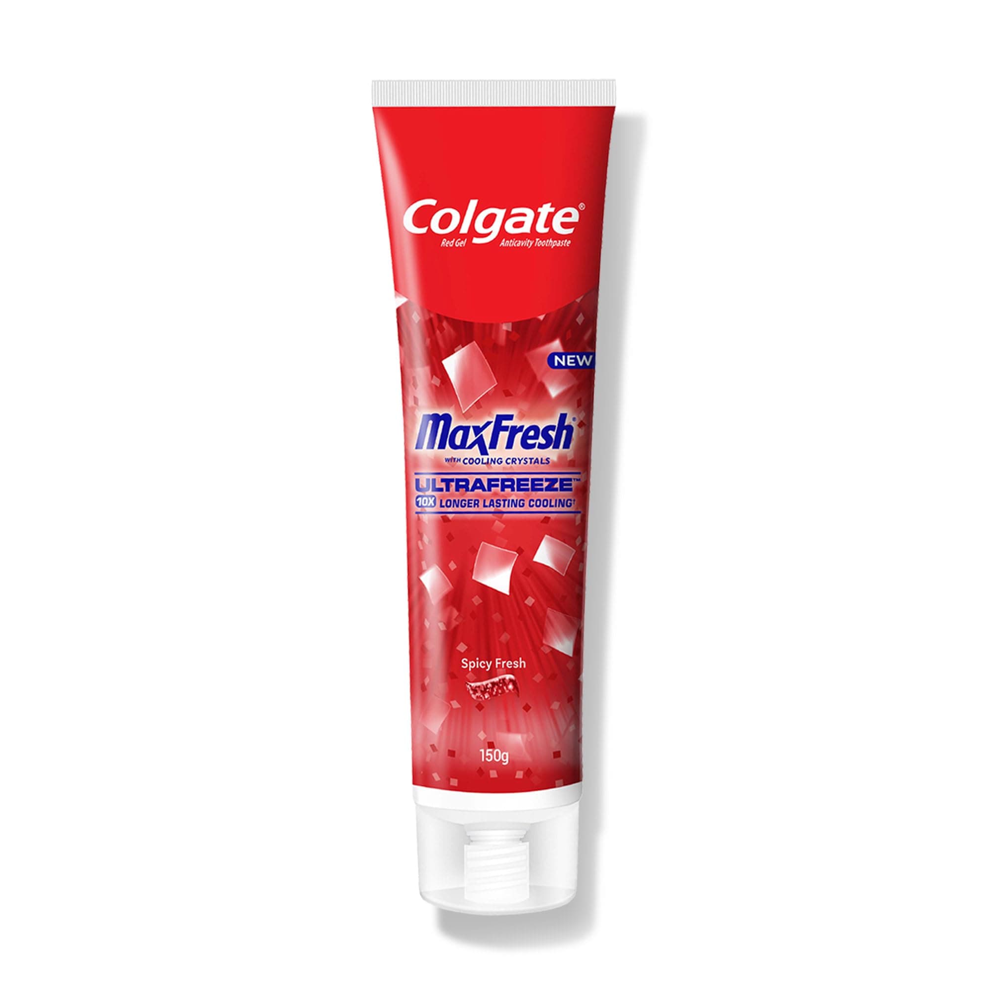 Colgate MaxFresh Bad Breath Treatment Toothpaste, Red Gel Paste with Menthol for Super Fresh Breath, 150g (Spicy Fresh)